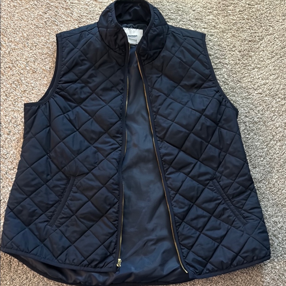Quilted Black Vest